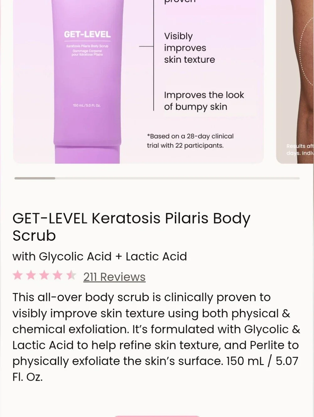 MAËLYS GET-LEVEL Keratosis Pilaris Body Scrub